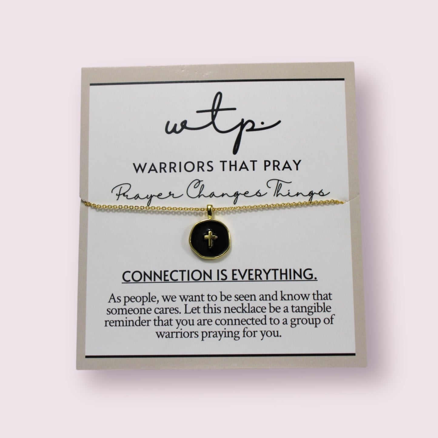 Elegant Heavenly Light Necklace (black) features an 18k gold plated adjustable chain, perfect for any occasion.