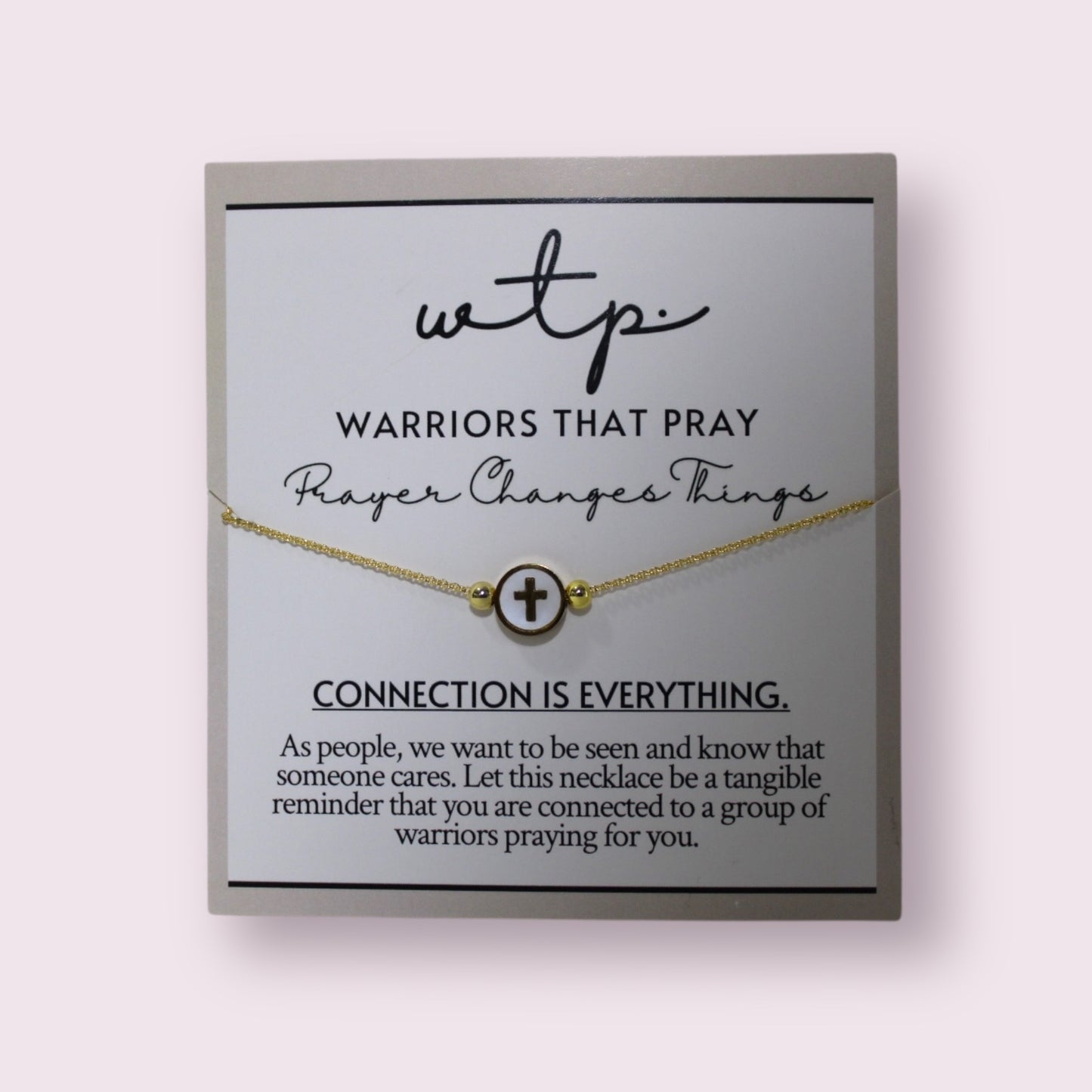 Elegant Mercy Necklace features an adjustable 18-inch 18k gold plated chain, perfect for meaningful connections.