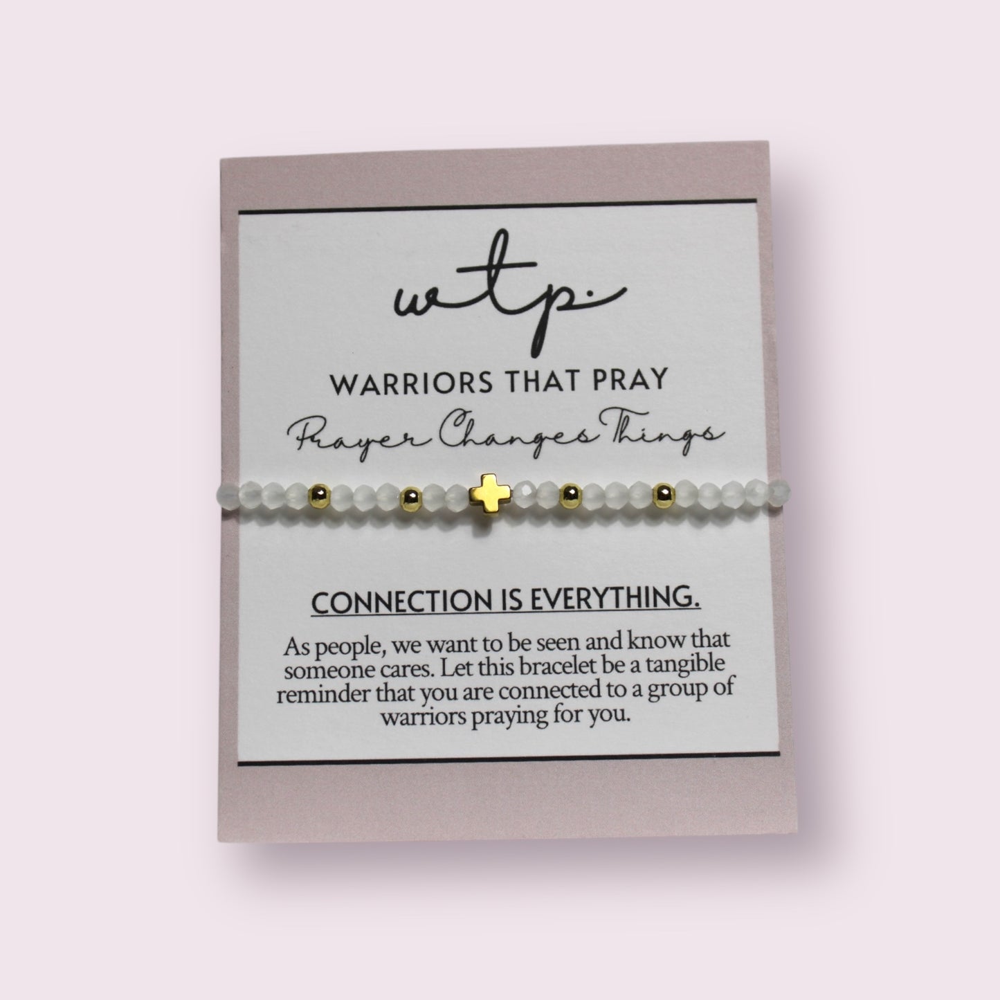 Elegant Beacon Bracelet (white) featuring beaded design, perfect for stylish, non-adjustable wear. Ideal gift choice.