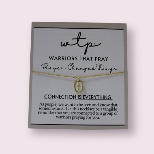 Elegant Graceful Journey Necklace on a card, featuring an adjustable 18k gold plated chain for timeless style.
