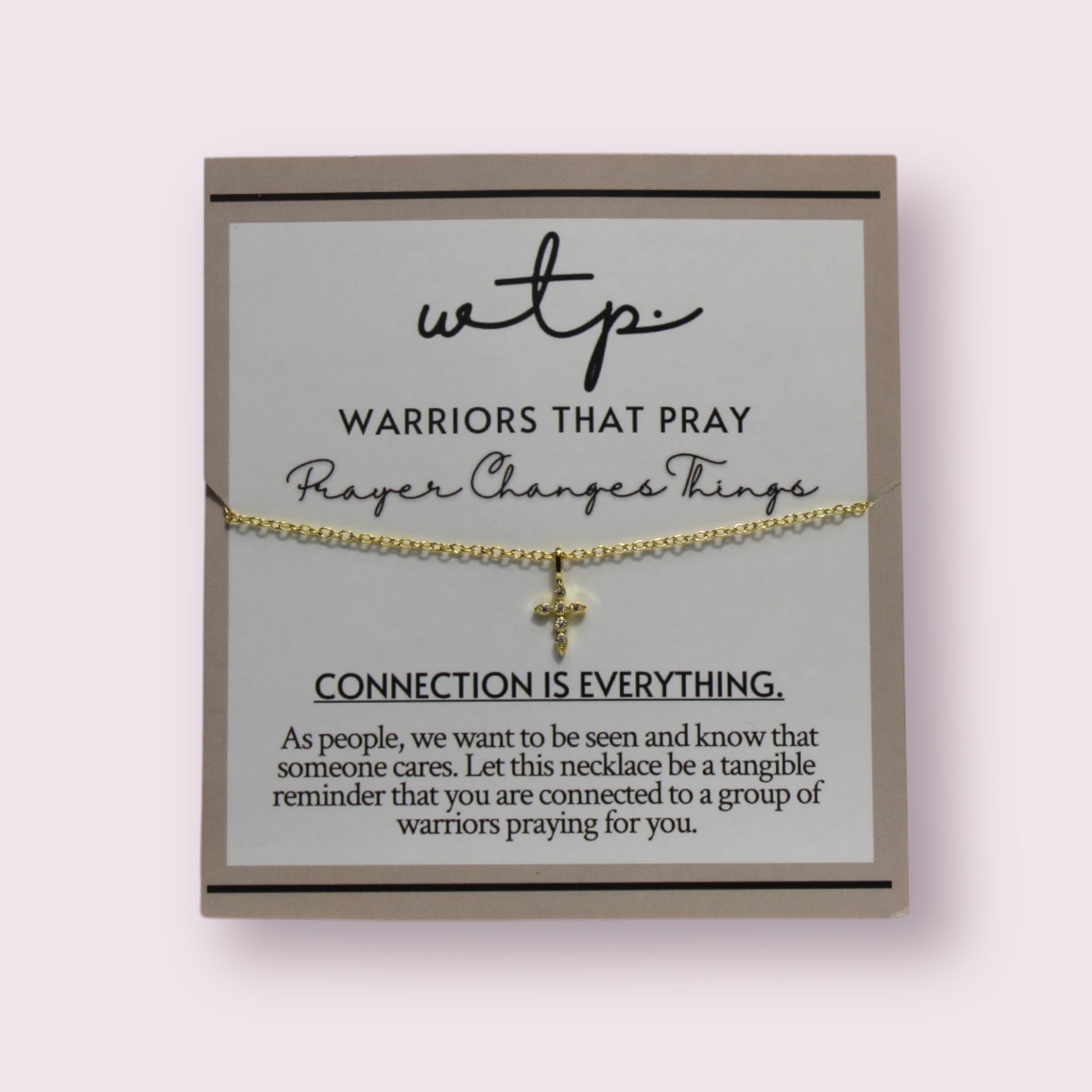 Elegant 18k gold plated Victory Necklace on an adjustable 18-inch chain, perfect for meaningful connections.